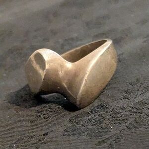 Unique Vintage Solid Sterling Silver Statement Ring 925 Size 7